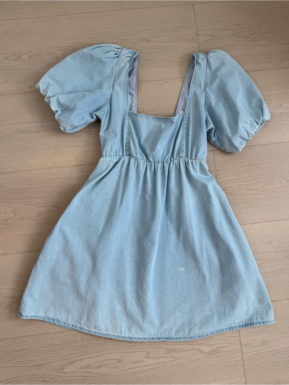 Show Me Your MuMu Light Blue Puff Sleeve Dress